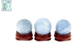  Sfera din Calcit Albastru Minerala Naturala - 26-28 x 26-28 mm - 1 Buc