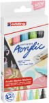 edding Marker pictura cu vopsea acrilica, 2-3 mm, EDDING 5100 Acrylic Pastel, 5 buc/set