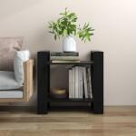 vidaXL Bibliotecă/Separator cameră negru 60x35x57 cm lemn masiv pin (813878) Biblioteca