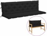 vidaXL Pernă bancă de grădină, negru, 200 cm, material oxford (315047)