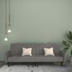 vidaXL Canapea extensibilă cu 2 locuri, gri închis, catifea (337537) Canapea