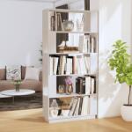 vidaXL Bibliotecă/Separator cameră, alb, 80x25x132 cm lemn masiv pin (814065) Biblioteca