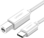 UGREEN US241 USB-C 2.0 - USB-B Nyomtató Kábel - 1.5m - Fehér (40417)