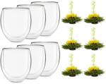 Feelino Ice set, 6 cești de ceai, set de 6, 320 ml, sticlă borosilicată de înaltă calitate, sigură pentru mașina de spălat vase (1CKAY89R9C) (1CKAY89R9C) Pahar
