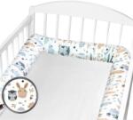 Kidizi Set 2 aparatori laterale multifunctionale tip rulou pentru patut 120x60 cm Kidizi Forest Friends, husa detasabila, diametru 10 cm (5949221107578)