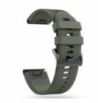  Okosóra szilikon szíj - GARMIN FENIX 5 / 6 / 6 PRO / 7 - TECH-PROTECT Iconband katonai zöld szilikon szíj - tokgalaxis