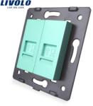 LIVOLO Priza dubla internet Livolo, Verde, C7-2C-18 (C7-2C-18)