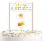 Amscan First Birthday Rainbow torta dekoráció (DPA9913413)