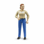BRUDER - Figurina Femeie Cu Pantaloni Albastri (BR60408) - ejuniorul