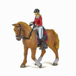 Papo Figurina Set Echitatie Cal Si Jocherita In Jacheta Rosie (Papo51564) - ejuniorul Figurina