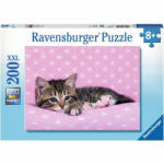 Ravensburger Puzzle Pisicuta Pe Patura, 200 Piese (RVSPC12824) - ejuniorul Puzzle