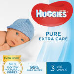 Huggies Servetele Umede Huggies Pure Extra Care, 3 pachete, 168 bucati