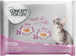 Concept for Life 4x85g Concept for Life nedves macskatáp mix-Kitten