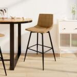 vidaXL Scaun de bar, maro, catifea (338604)
