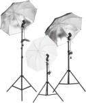 vidaXL Kit lumini studio foto cu trepiede și umbrele (190233)