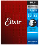 Elixir 11650 PolyWeb Medium Banjo nikkel 10-23