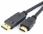 DeTech Кабел DP(м) към HDMI(м), 3m, черен (df18274)
