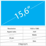 Notebook LCD 15.6 LCD NanoEdge Matte 30 pin Full HD No brackets, Matte