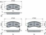 Bosch set placute frana, frana disc BOSCH 0 986 494 966 (0 986 494 966)