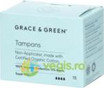 Grace And Green Tampoane fara Aplicator din Bumbac Organic Super Plus 15buc