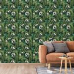 Dutch Wallcoverings Tapet Eden, negru și verde închis 7100M378.04 (442568)