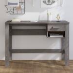 vidaXL Birou „HAMAR, gri deschis, 110x40x75 cm, lemn masiv de pin (340459)