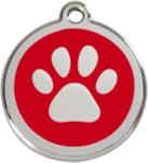 Red Dingo Rozsdamentes mancs mintás acél biléta piros