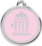 Red Dingo Rozsdamentes tűzcsap mintás acél biléta rózsaszín - dogshop