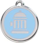 Red Dingo Rozsdamentes tűzcsap mintás acél biléta világoskék - dogshop