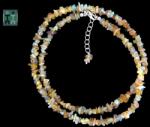  Colier Opal de Foc Natural Neregulat 1-2 x 5-7 mm Accesorii de Argint 925 - 1 Buc