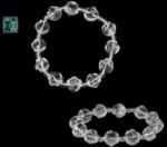  Bratara Cuart Alb Natural Diametru 64 mm - Craniu 16x16 mm
