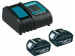 Makita Set incarcator si acumulator Makita BL1830 + DC18RC 18 V | 3 Ah (2x632G12-3+1x195584-2)