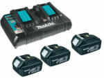 Makita Set incarcator si acumulator Makita BL1830B+DC18RD 18 V | 3 Ah (3x632G12-3+1x196933-6)