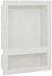 vidaXL Nișă de duș, 2 compartimente, alb mat, 41x51x10 cm (151396) - vidaxl