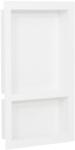 vidaXL Nișă de duș, 2 compartimente, alb lucios, 41x69x9 cm (151398)