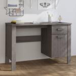 vidaXL Birou „HAMAR, gri deschis, 113x50x75 cm, lemn masiv de pin (340463)