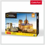 CubicFun Puzzle 3D+Brosura-Notre Dame Paris 128 Piese (CUDS0986h) - top10toys