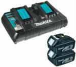 Makita BL1830B+DC18RD akkumulátor és töltő szett 18 V | 3 Ah (2x632G12-3+1x196933-6)