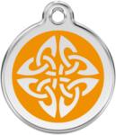 Red Dingo Rozsdamentes törzsi nyilak mintás acél biléta narancssárga - dogshop