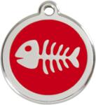 Red Dingo Rozsdamentes halcsont mintás acél biléta piros