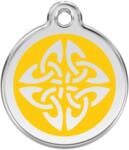 Red Dingo Rozsdamentes törzsi nyilak mintás acél biléta sárga - dogshop