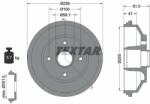 TEXTAR Tambur frana TEXTAR 94043000 (94043000) - automobilus