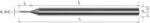 MIKRON 102411 0014 Mikrofúró, Tömör keményfém, 3 × D