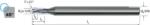 MIKRON 175212 1, 00 Mikromaró, Tömör keményfém CrazyMill Cool, 3 × D, védő élletöréssel, eXedurSL