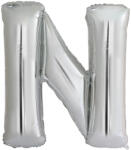 Amscan Balon din folie litera N 86 cm argintiu