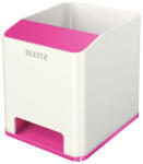 Leitz Írószertartó műanyag LEITZ Wow 2 rekeszes fehér/rózsaszín (53631023)