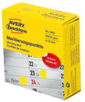 Avery Etikett AVERY 3852 öntapadó jelölőpont adagoló dobozban sárga 10mm 800 jelölőpont/doboz (3852) - team8