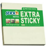 Stick N Öntapadó jegyzettömb STICK'N extra erős 76x76mm újrahasznosított pasztel sárga 90 lap (21600)