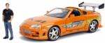 Jada Toys Halálos iramban - Brian's 1995 Toyota Supra fém játékautó 22cm Brian figurával (253205001)