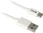 Sharkoon USB 2.0 A - USB C Adapter - white - 2m - vexio